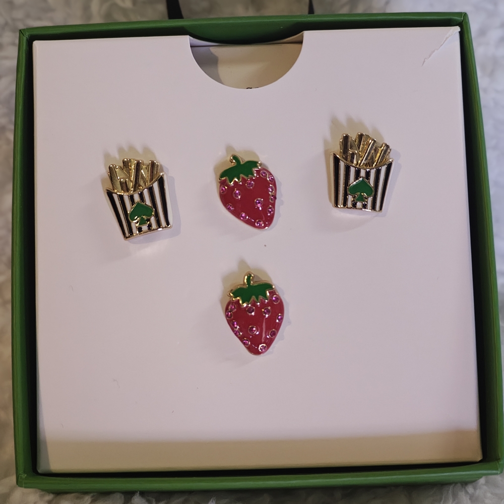 Kate Spade Target Collaboration Strawberry and Fries Earrings Set